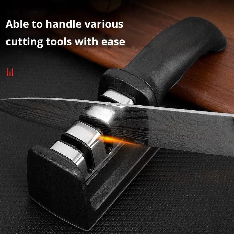 Three Stage Knife Sharpener For Kitchen Knives And Cooking Tools Three Stage Knife Sharpener For Kitchen Knives And Cooking Tools