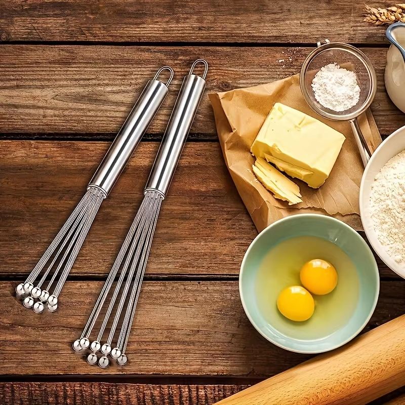 Stainless Steel Ball Whisk Kitchen Wire Egg Whisk For Cooking Blending Beating Stirring s