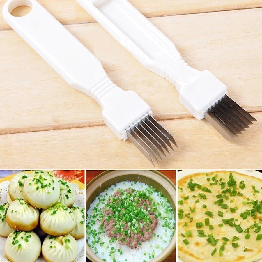 Premium Kitchen Green Spring Onion Slicer & Vegetable Chopper Effortless Onion Strips Cutter Premium Kitchen Green Spring Onion Slicer & Vegetable Chopper Effortless Onion Strips Cutter