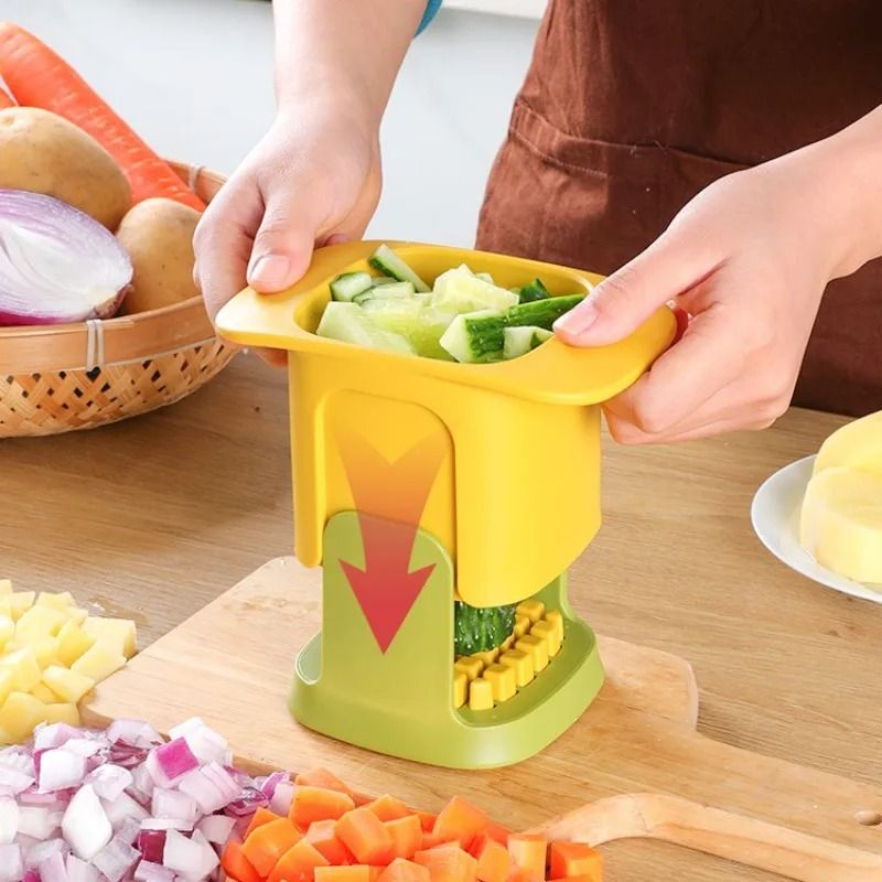 Multifunctional Cucumber Potato Slicer Household Hand Pressure Vegetable Chopper white