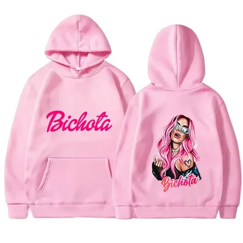 Neuer Karol G Bichota Hoodie Unisex Hip-Hop Street Style Pullover Herbst und Winter Herren Sweatshirt Langarm Sweatshirt