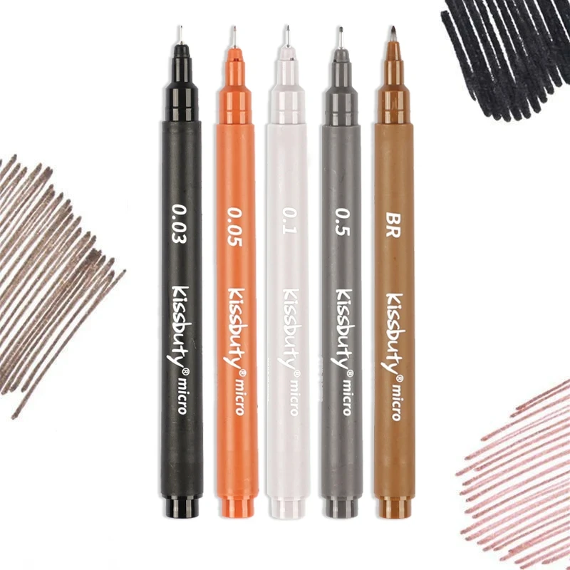 Pigma Micron Fineliner Pens Archivstifte mit schwarzer Tinte, Kalligraphie-Stifte zum Schreiben, Zeichnen oder Journaling – verschiedene Spitzengrößen Image