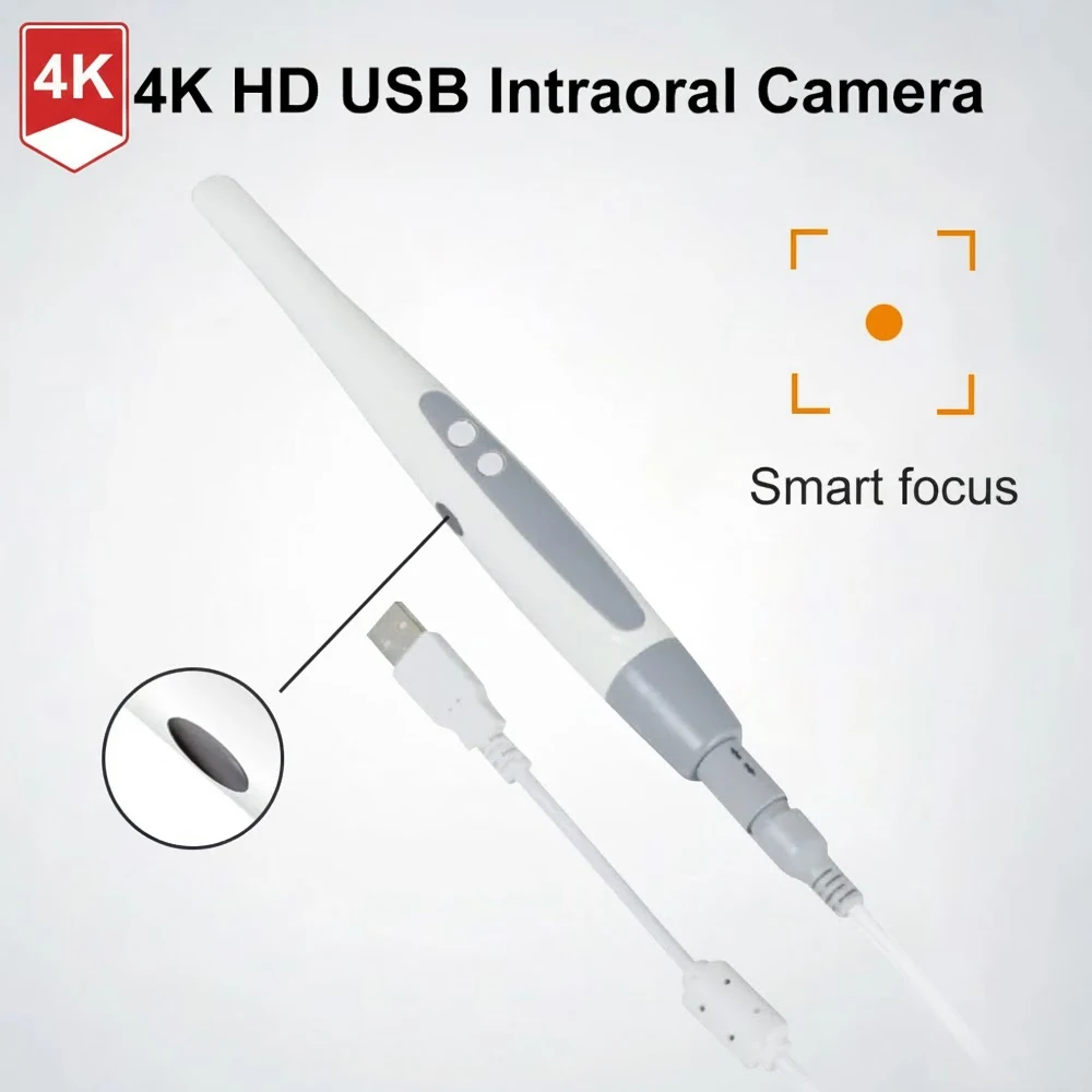 4K HD Dental Endoskop Zahnmedizin Intraorale Kamera USB Intra Oral Kamera Autofokus 8 LED zahn Kamera Für Windows PC Computer Image