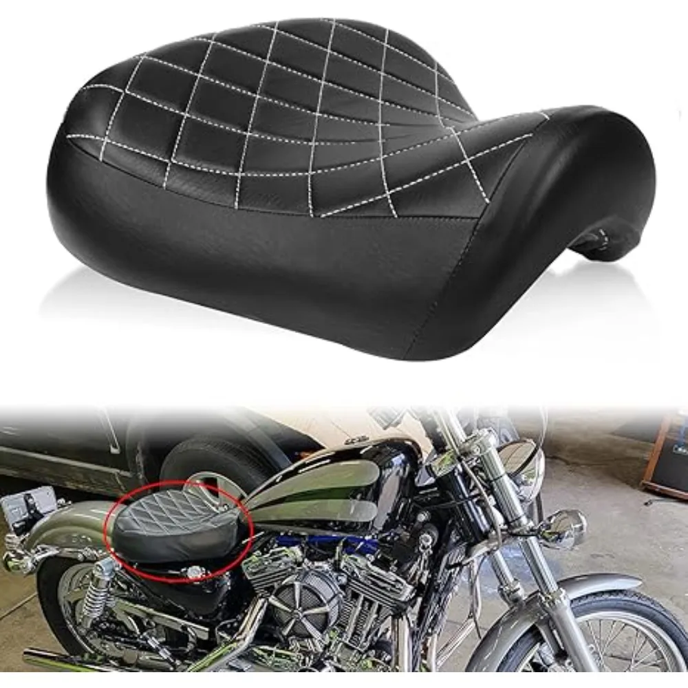 Motorrad Front Rider Driver Solo Sitzkissen Sportster Fahrersitz für Harley Sportster 883 1200 72 48 1983–2003 Image