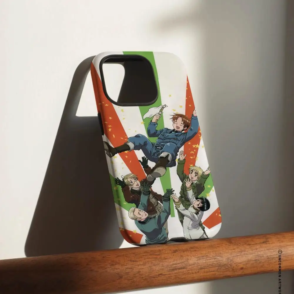 H-Hetalia Axis Powers Handyhülle für iPhone 17, 16, 15, 14, 13, 12, Pro Max Plus, glänzende HD-Doppelschicht-Flüssigkeitshartschale Image