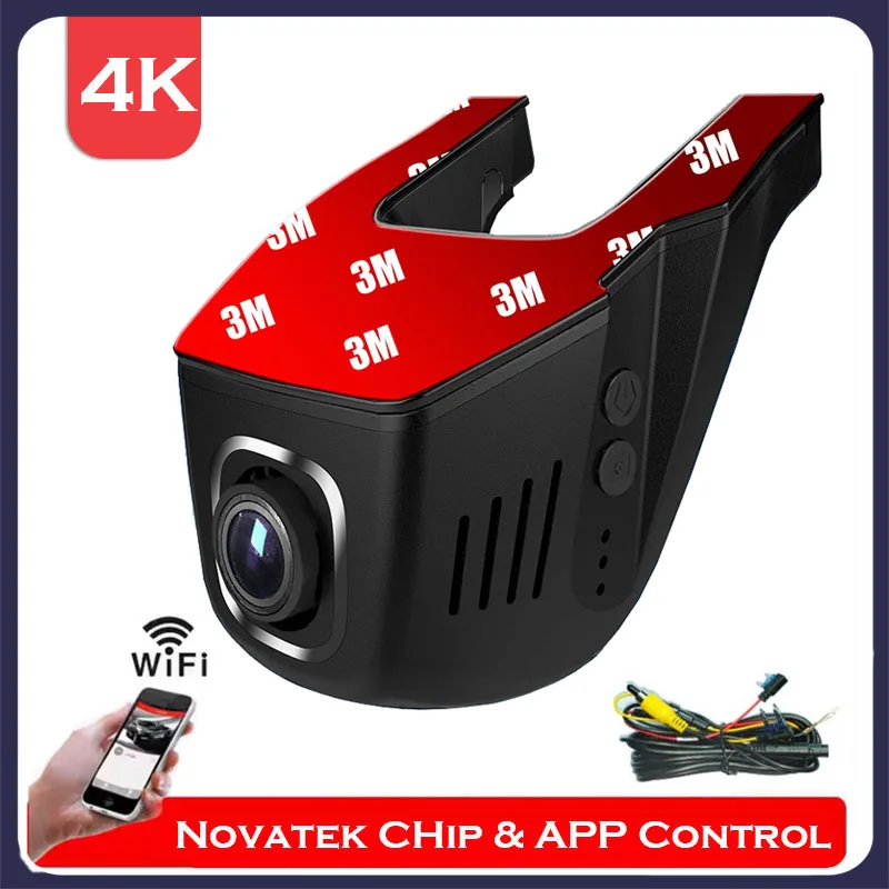 4K UHD Universal Wifi Dash Cam DVR für Volkswagen Honda Mazda Mitsubishi Opel Hyundai Kia mit App-Steuerung SONY Objektivkamera Image
