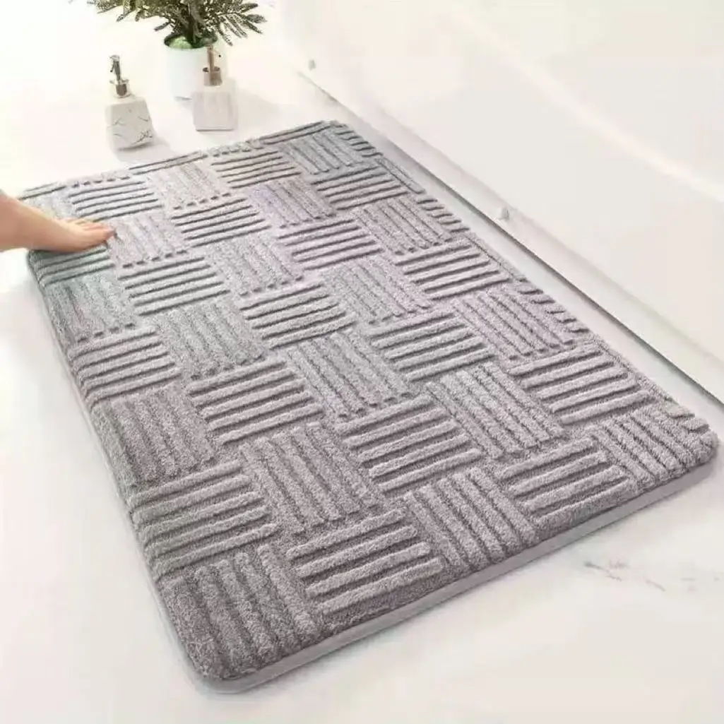 Thick Absorbent Bathroom Floor Mat, Non-slip Quick Dry Bath Rug, Soft Plush Shower Mat for Bathroom, Tub, Kitchen, Entryway