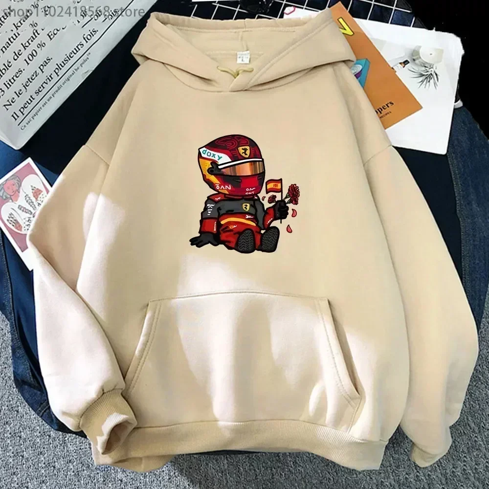 Sainz Mini F1 Hoodies Women Games Cartoon Graphic Sweatshirts Long Sleeve Clothes Clothing Harajuku Streetwear Free Shipping