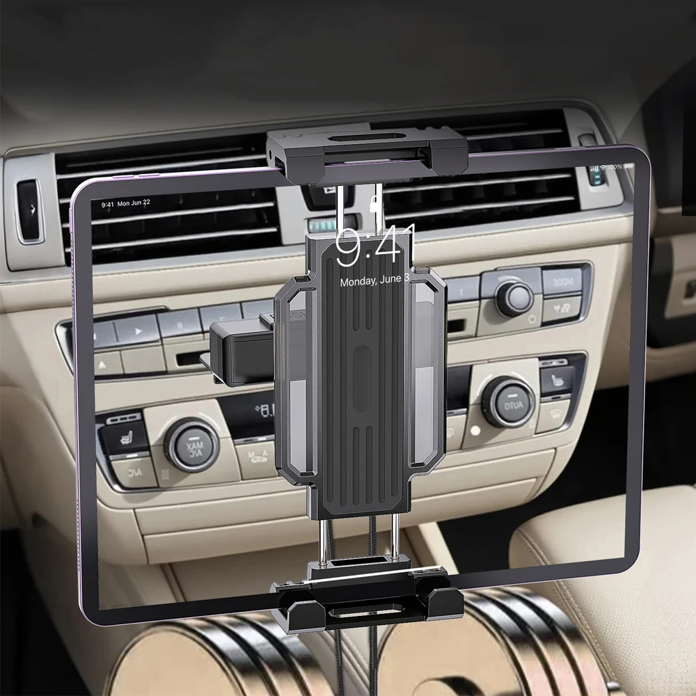 Support universel de tablette de voiture, support de fente CD, support de téléphone portable rotatif pour IPad Pro Samsung Xiaomi 4-14 pouces Tab PC