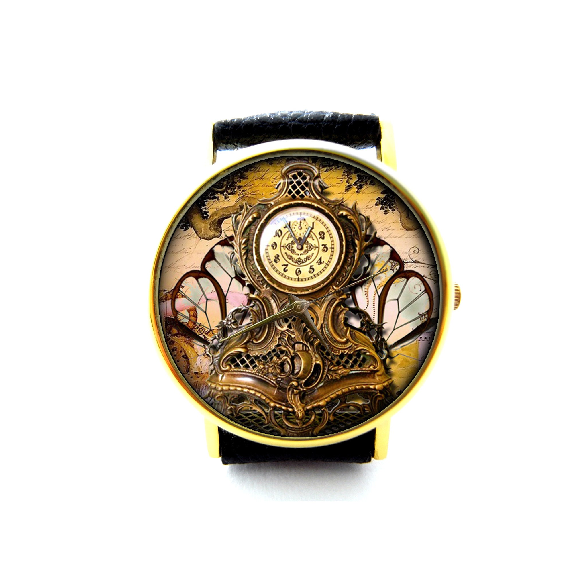 Steampunk Traum, Steampunk Traum Lederuhr, Damenuhr, Herrenuhr, Steampunk Traum Schmuck, Steampunk Traum Zubehör, Muster 4