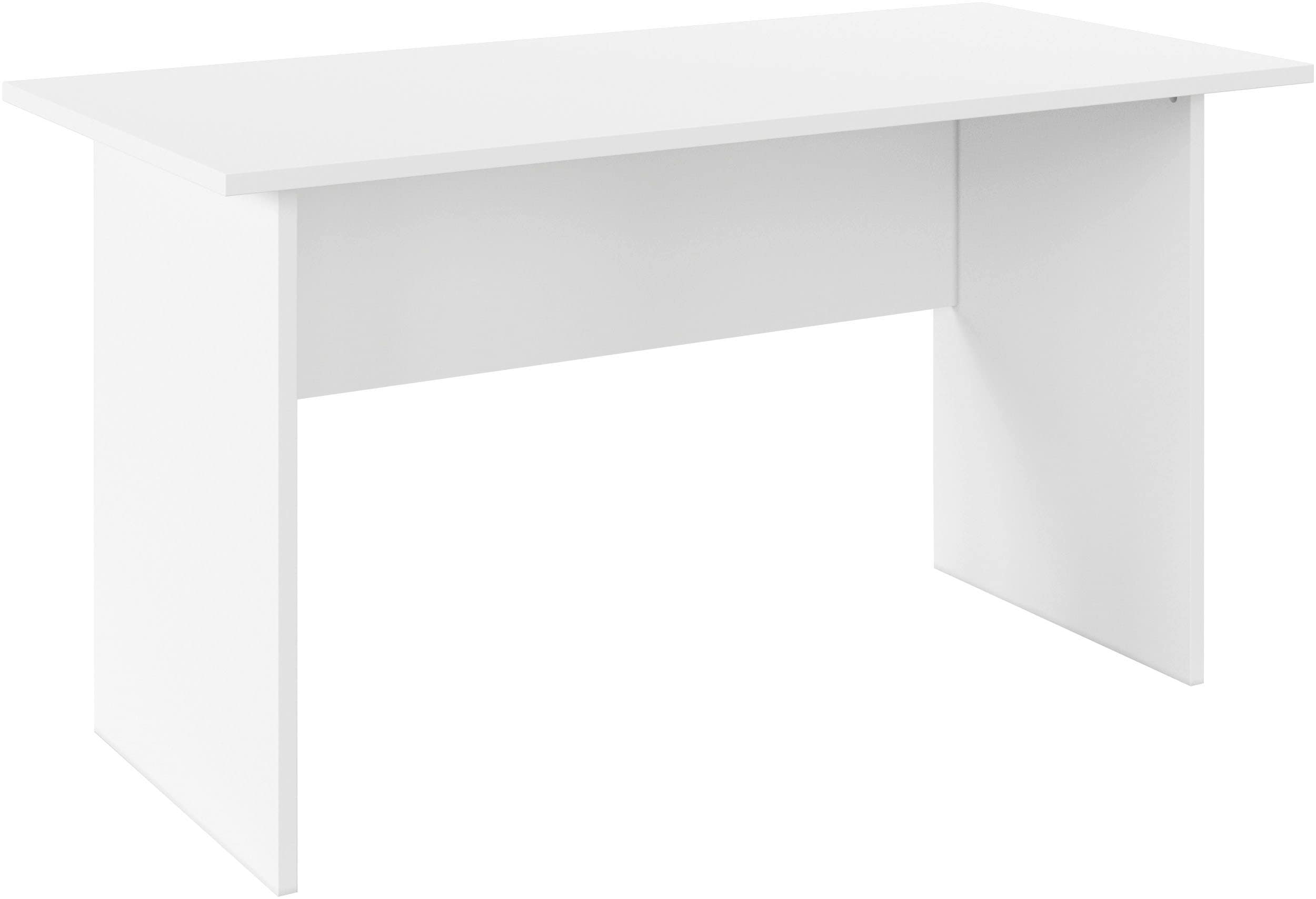 Schreibtisch RAUCH "Joel", alpinweiß, B:140cm T:66cm, Tische, Schreibtisch, in schlichtem Design mit großer Ablagefläche MADE IN GERMANY