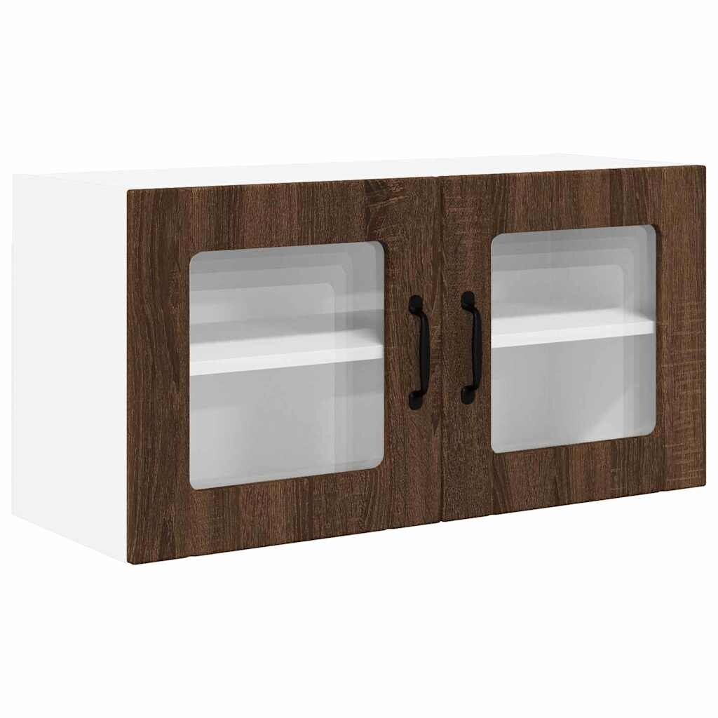 vidaXL Küchenwandschrank mit Regal Braun Eichen-Optik 80 x 31 x 40 cm Image