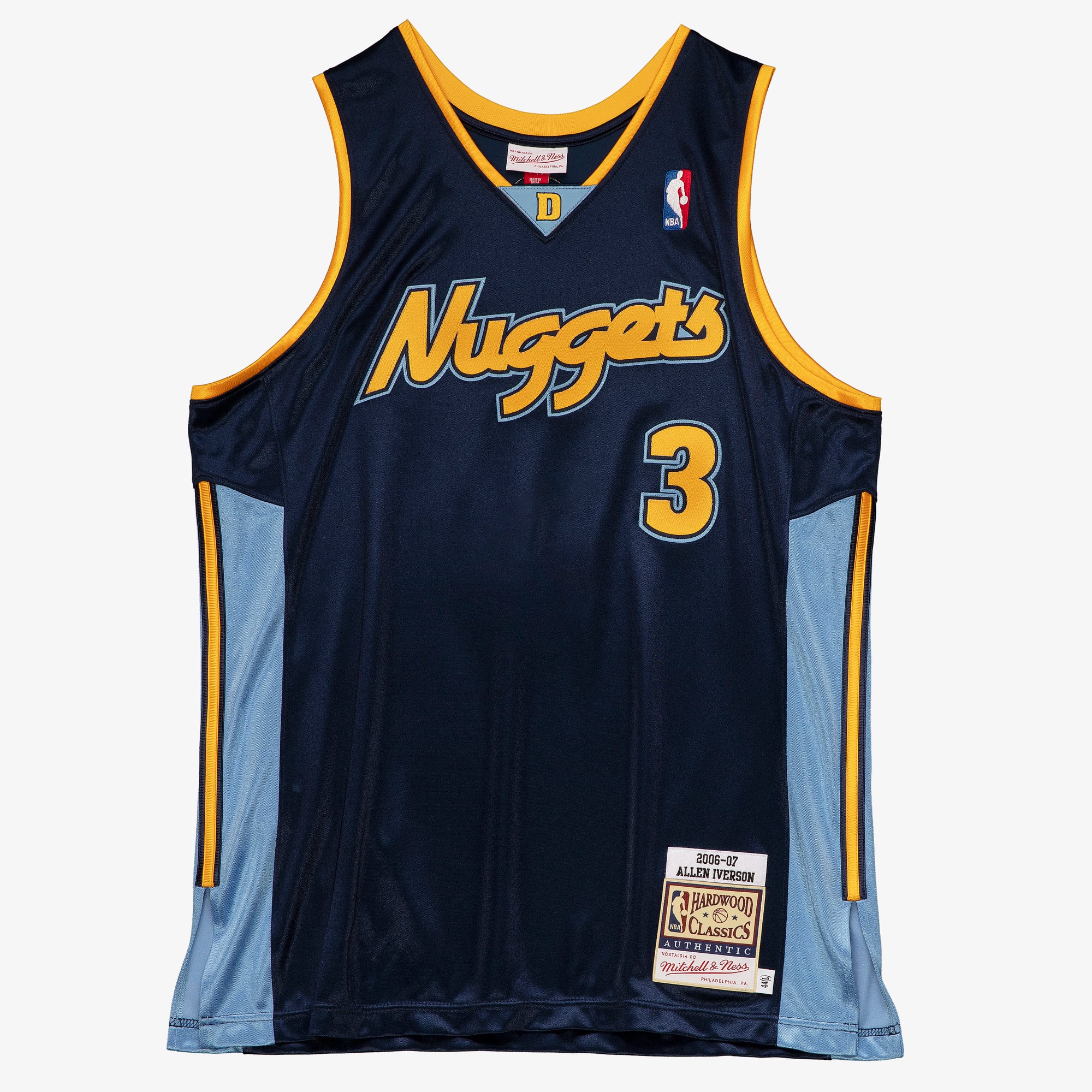 Maillot Authentic Denver Nuggets 2006-07 Mitchell & Ness – Bleu marine – Allen Iverson - Homme Taille: M