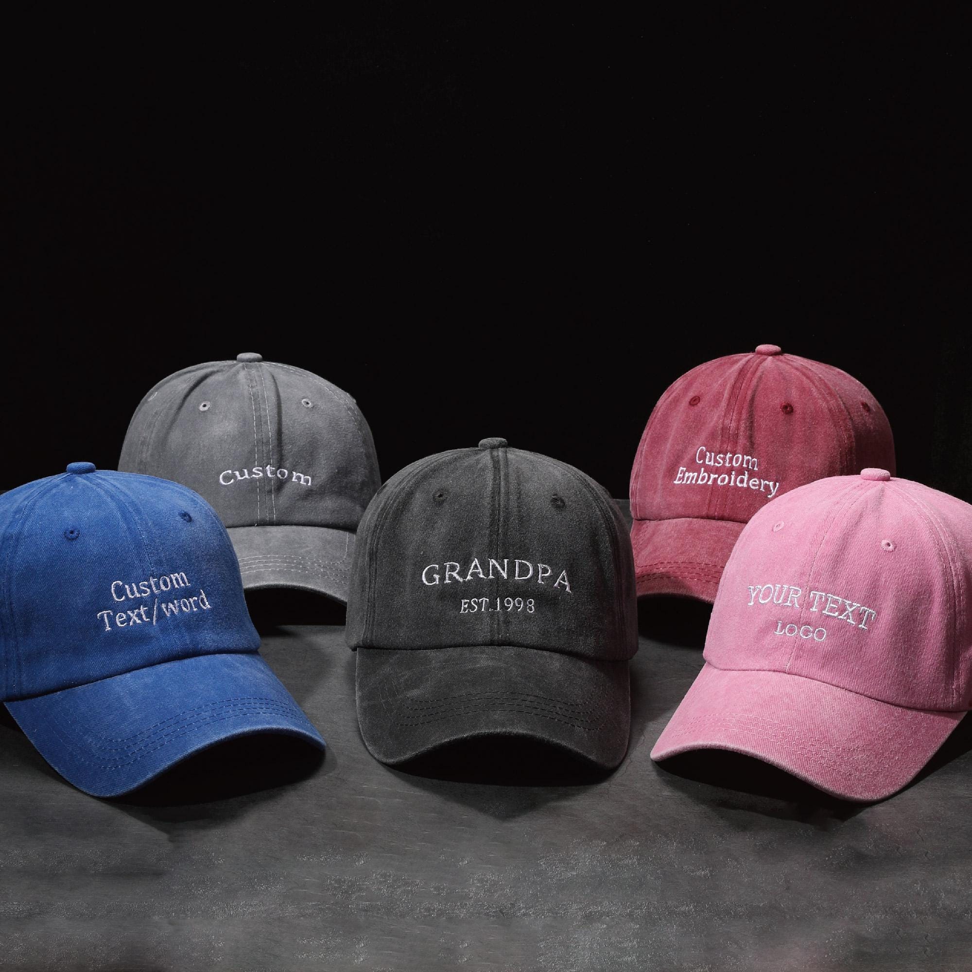 Cappello ricamato personalizzato per nonno, berretto da baseball vintage per papà, berretto da baseball vintage per papà, cappello personalizzato per