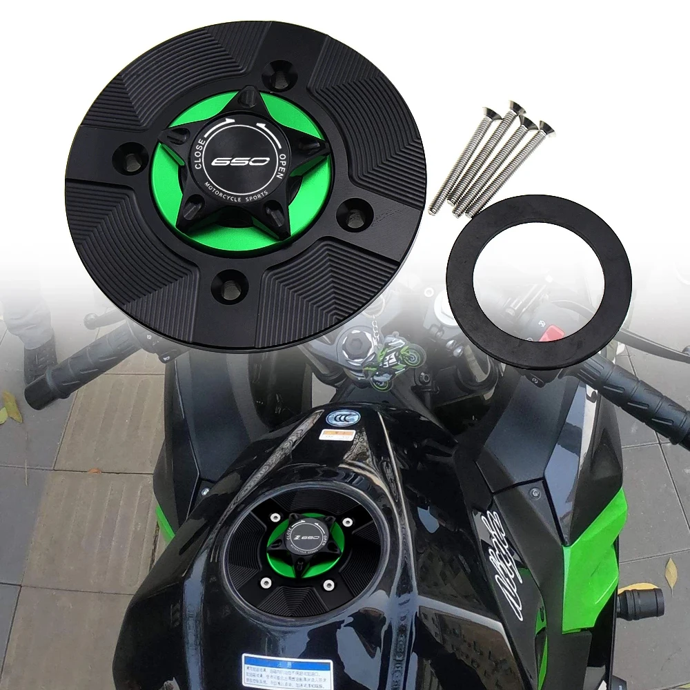 Per Kawasaki Z650 Z 650 2017-2022 Ninja650 Ninja 650 2017-2022 Moto CNC Tappo Del Serbatoio Del Carburante Gas Olio Coperchio Del Serbatoio Benzina copertura