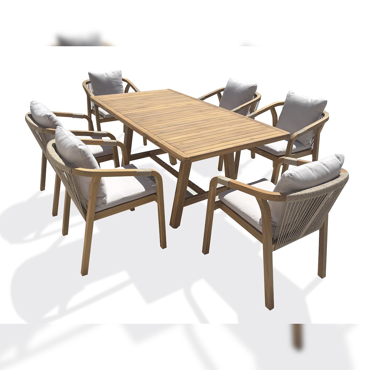 DCB GARDEN 6-Sitzer-Garten-Essgruppe aus Akazienholz Image