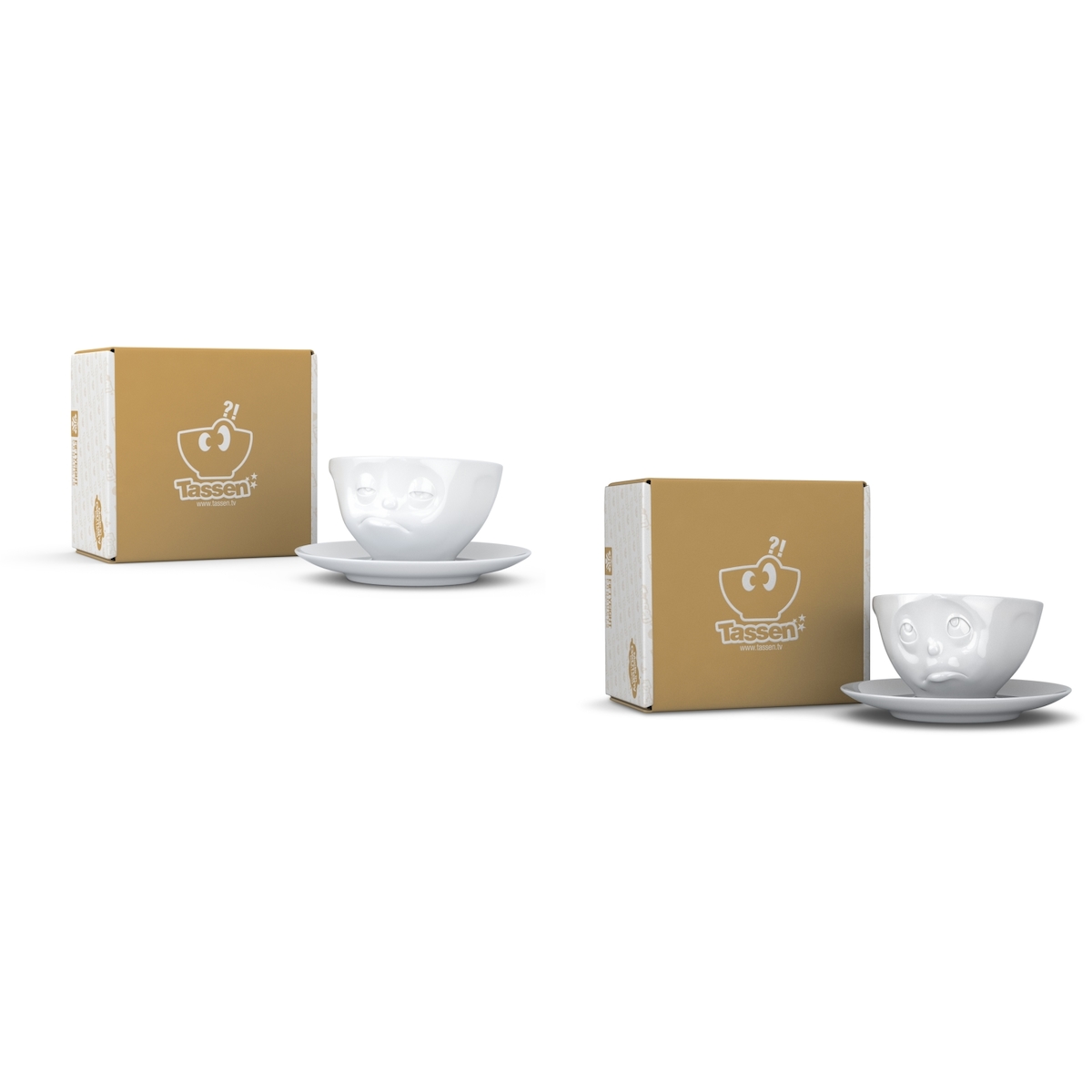 Tassen-Set 2-tlg. - jeweils 200 ml - FIFTYEIGHT Kaffeetasse - Dekor Weiß - 1 Set Image