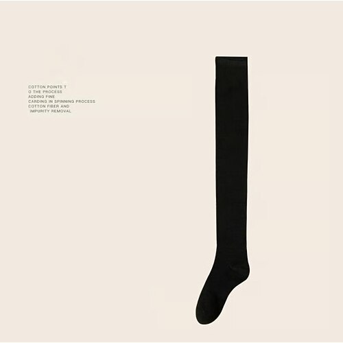 Damen-Oberschenkelstrümpfe, lange Strümpfe, warm, weich, gestrickt, dehnbar, gemütlich, sexy, süß, modisch, Winter, Herbst, lässig, täglich, Schulmädchen, japanischer Stil, bequeme Strumpfhosen Image