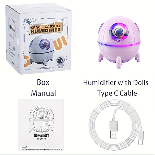 Dieser USB-Mini-Luftbefeuchter mit Nebelsprayfunktion ist klein, passt in jedes Auto und eignet sich für Schlafzimmer, Büro, Schreibtisch und als modischer, tragbarer Luftbefeuchter für Zuhause. Er Image