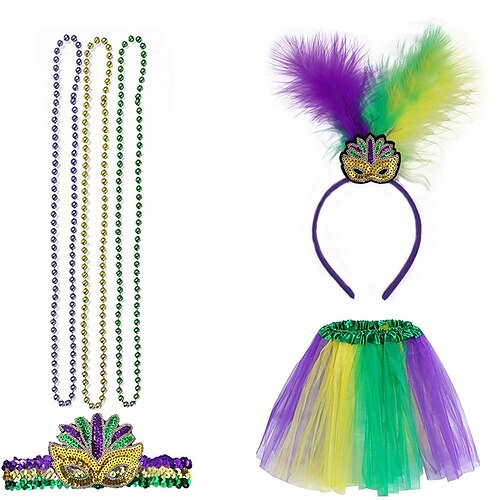 Cosplay Karneval Cosplay Kostüm Cosplay Erwachsene Damen Karneval Maskerade Karneval in Rio de Janeiro Karneval Maskerade Einfaches Karnevalskostüm Verkleiden Image