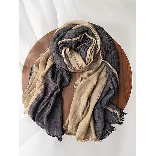 Herren-Schal aus Baumwoll-Leinen – weiches, leichtes Material, in verschiedenen Farben erhältlich – ideal für Freizeit und Outdoor-Aktivitäten Image