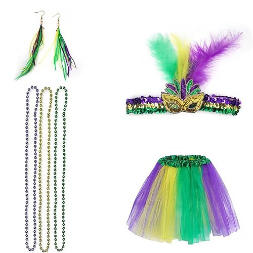 Cosplay Karneval Cosplay Kostüm Cosplay Erwachsene Damen Karneval Maskerade Karneval in Rio de Janeiro Karneval Maskerade Einfaches Karnevalskostüm Verkleiden Image