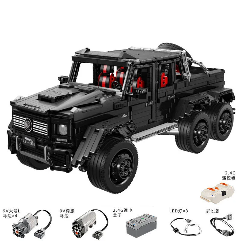 AUF LAGER MOC 1:8 Technische RC Geländewagen G63 Bausteine Ziegel Montage Modell Spielzeug für Kinder Geburtstag Geschenk set Image