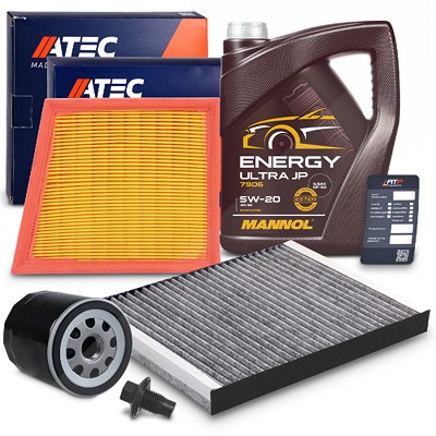 Atec Inspektionspaket SET A + 5L 5W-20 Motoröl [Hersteller-Nr. 40669761] für Ford