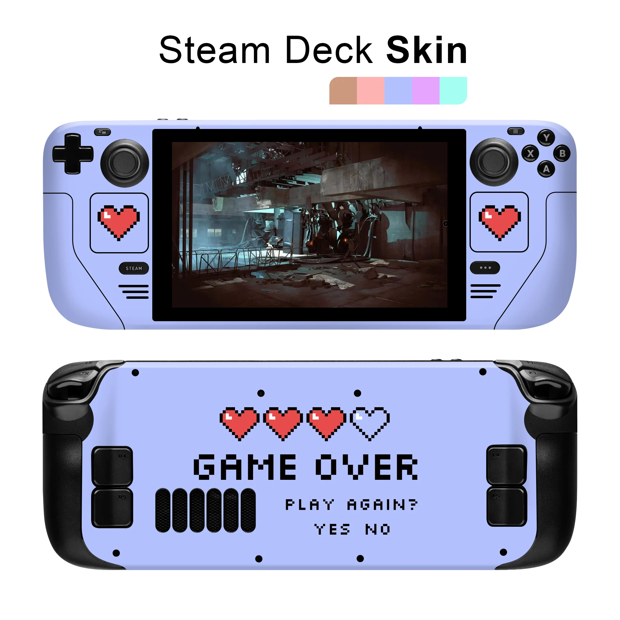 Ästhetisches Haut-Vinyl für Steam Deck-Konsole, komplettes Set, schützende Aufkleber-Verpackungsabdeckung für Ventilkonsole, Premium-Aufkleber Image