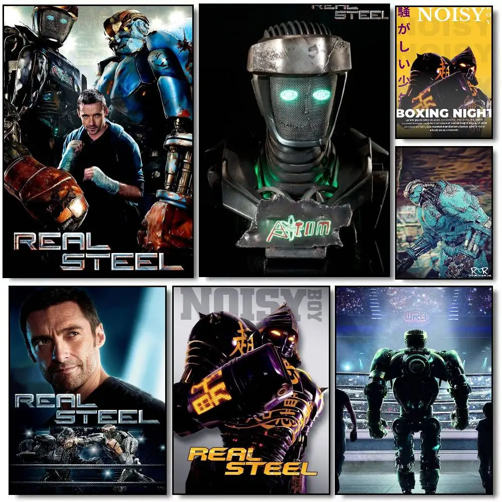 Real Steel Atom Robot Poster, Wandkunstdruck, wasserdicht, für Zuhause, Wohnzimmer, Schlafzimmer, Bar, ästhetisches Dekor Image