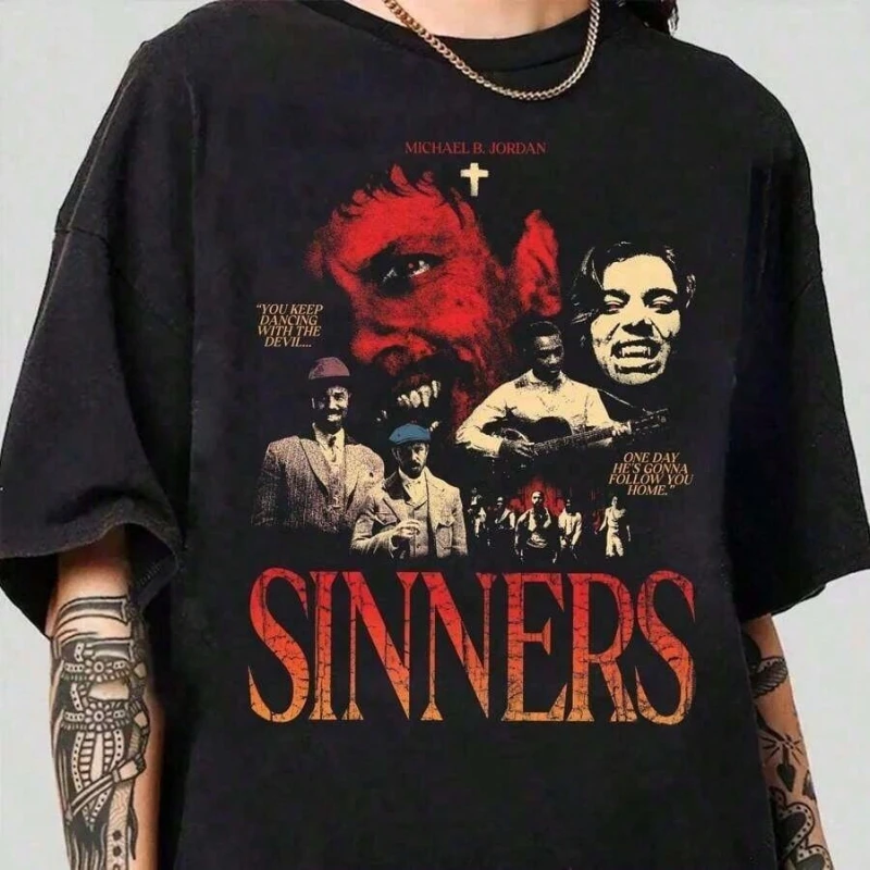 Sinner Movie Shirt und Devil Dance Ästhetischer Film 2025, Horor Sinner Unisex Horror Herren- und Damen-Streetwear Image
