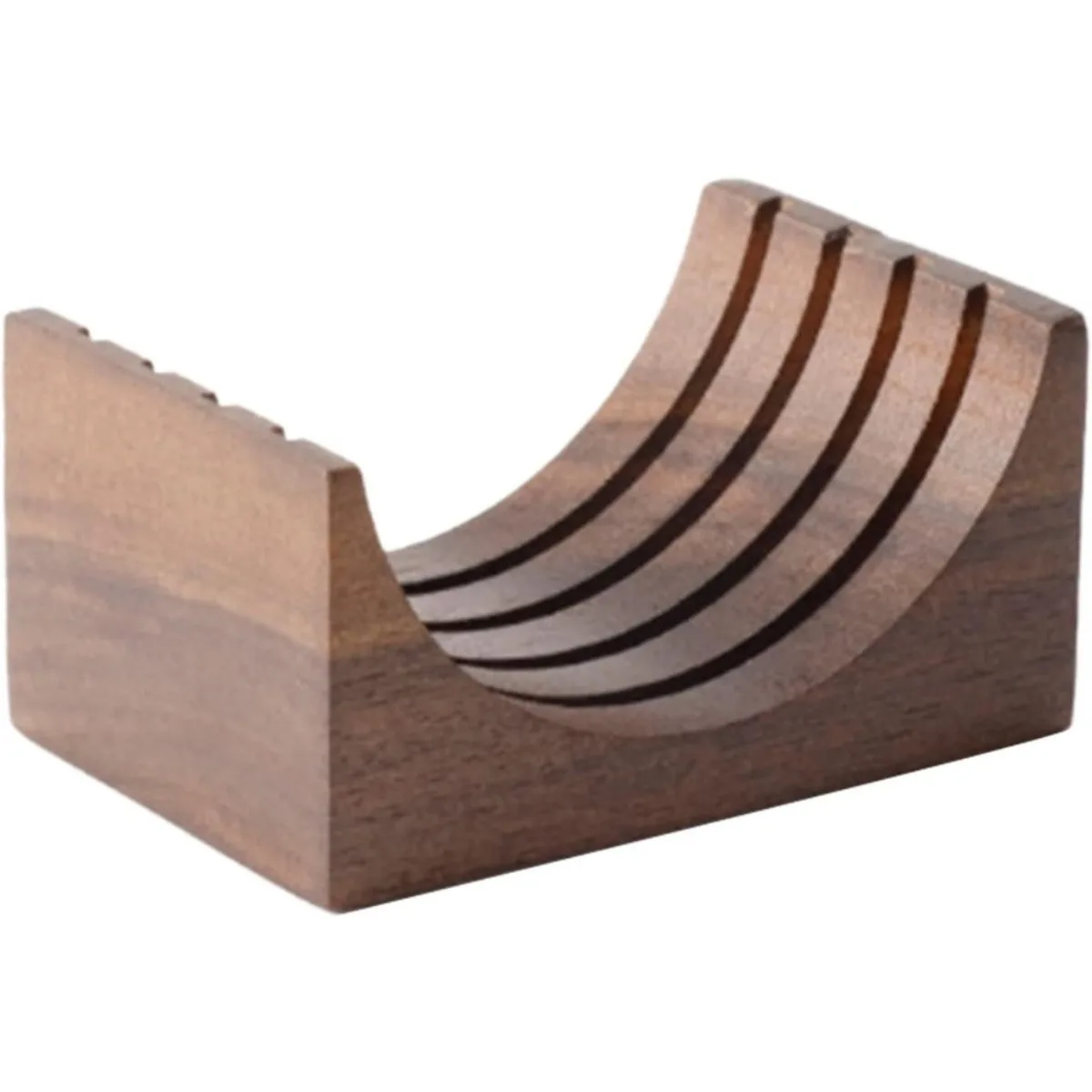 Espresso-Puck-Sieb, Walnuss-Ständer, Kaffee-wiederverwendbarer Filter für Espresso-Torfilter-Halter, Holzständer Image