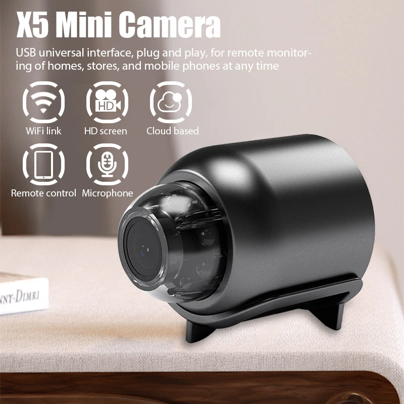 Full HD 1080P Mini Kamera X5 WiFi Baby Monitor Indoor Sicherheit Sicherheit Überwachung Nachtsicht Kamera 720P IP Kamera Recorder Image