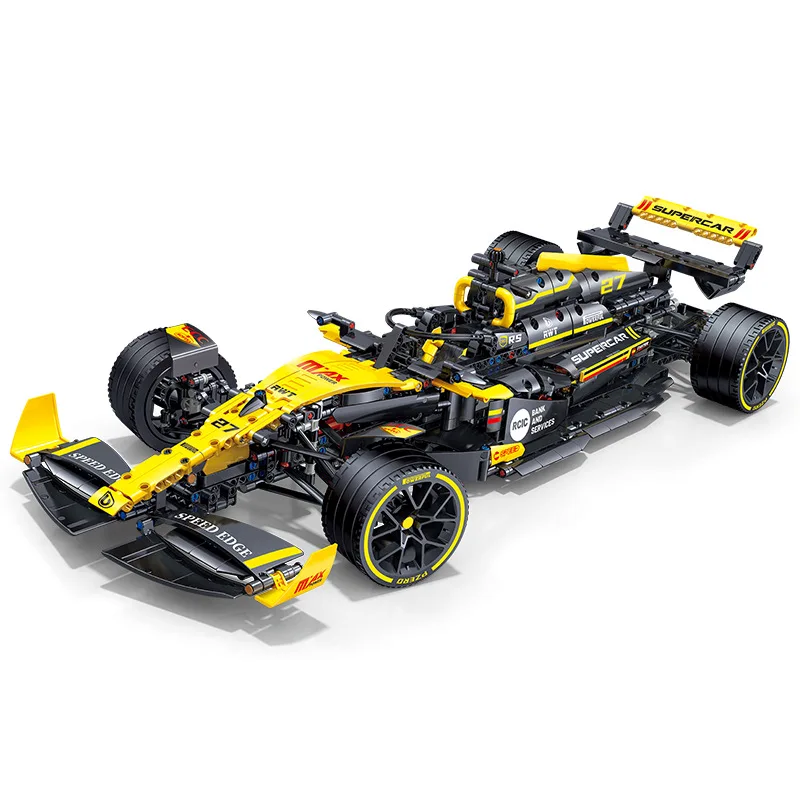 Technische 1:8 Formel Baustein Racing F1 Stadt Geschwindigkeit Racing Auto MOC Ziegel Berühmte Sport Fahrzeug Modell Montage Spielzeug Kind Geschenk Image