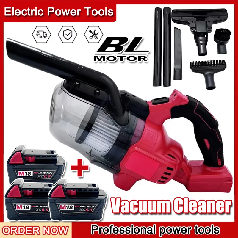 Milwaukee Akku-Handstaubsauger, tragbar, bürstenlos, am Fahrzeug montiert, Bodenreiniger, Haushalts-Elektrowerkzeuge, passend für Zuhause und Auto Image