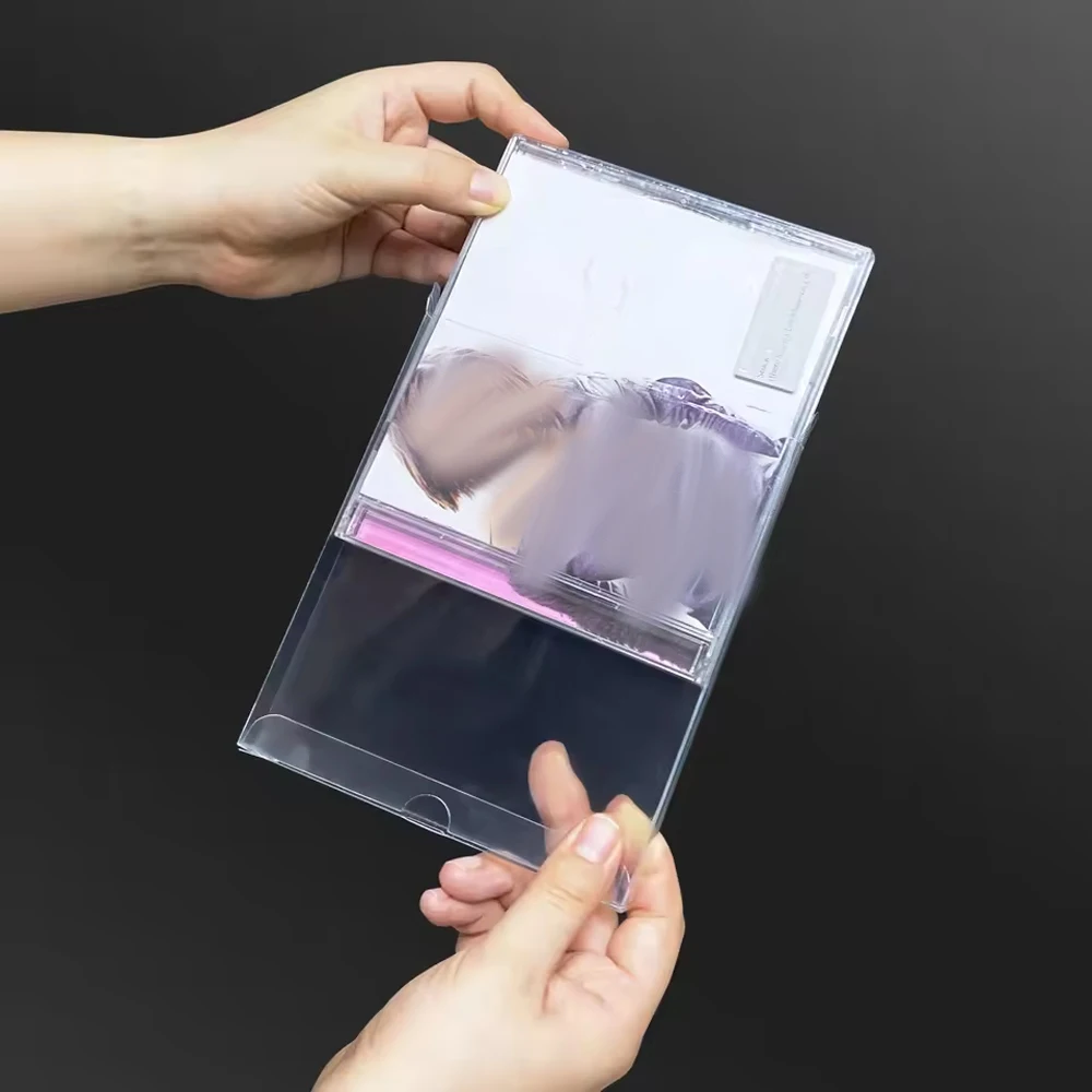 Transparente PET Disc CD Fall DVD Halter CD Hülse Staub-proof Lagerung Organizer Abdeckung CD DVD Album Box Fällen