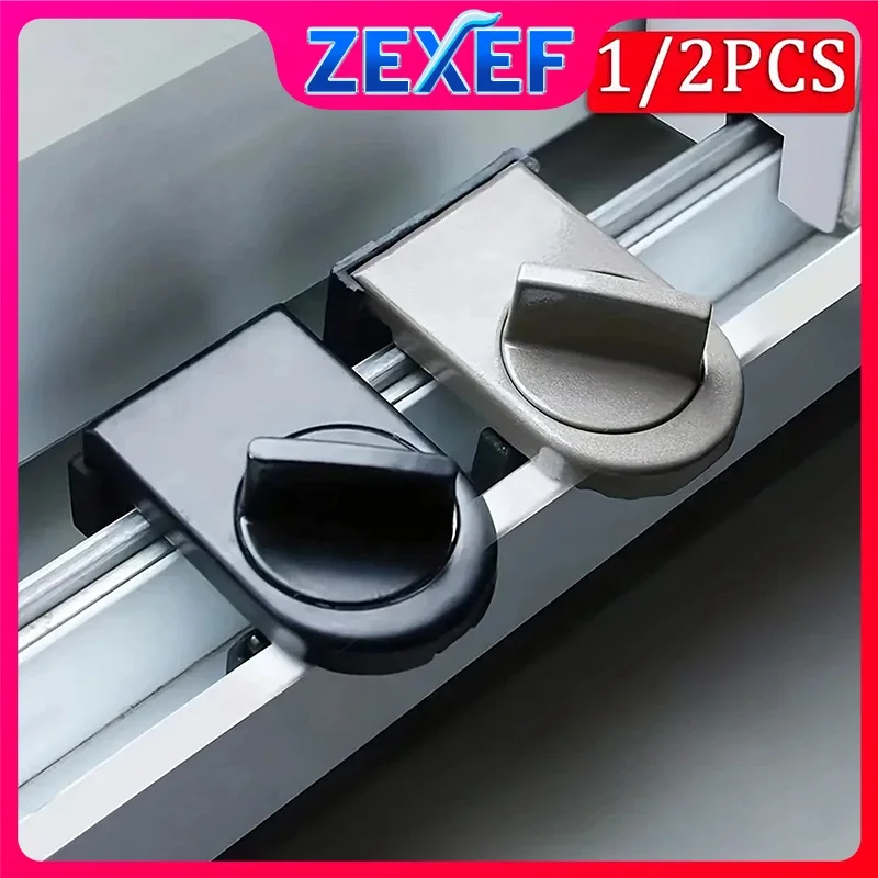 ZEXEF Schiebetürriegel, Schrankschloss, Schlafzimmer, Diebstahlschutz, Schärpenstopper, Fenstergurte, Baby, Kinder, Kinder, Sicherheit Image