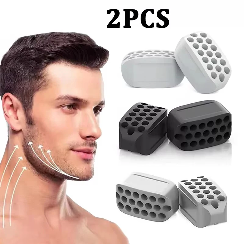 2 Stück Dual Chin Abnehmen und Kiefer Übungsgeräte Halsformung und Gesichtsmuskeltrainingsgeräte Image