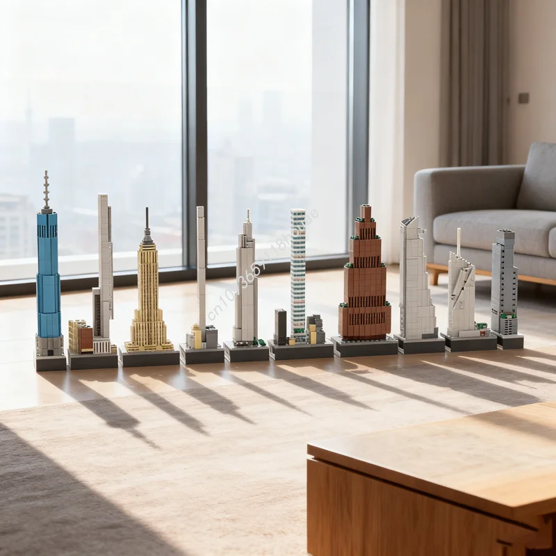 2067 stücke MOC Höchste Gebäude New York Stadt Modell Bausteine Architektur Montieren Weihnachten Geschenke Bildung Ziegel Spielzeug Kinder Image