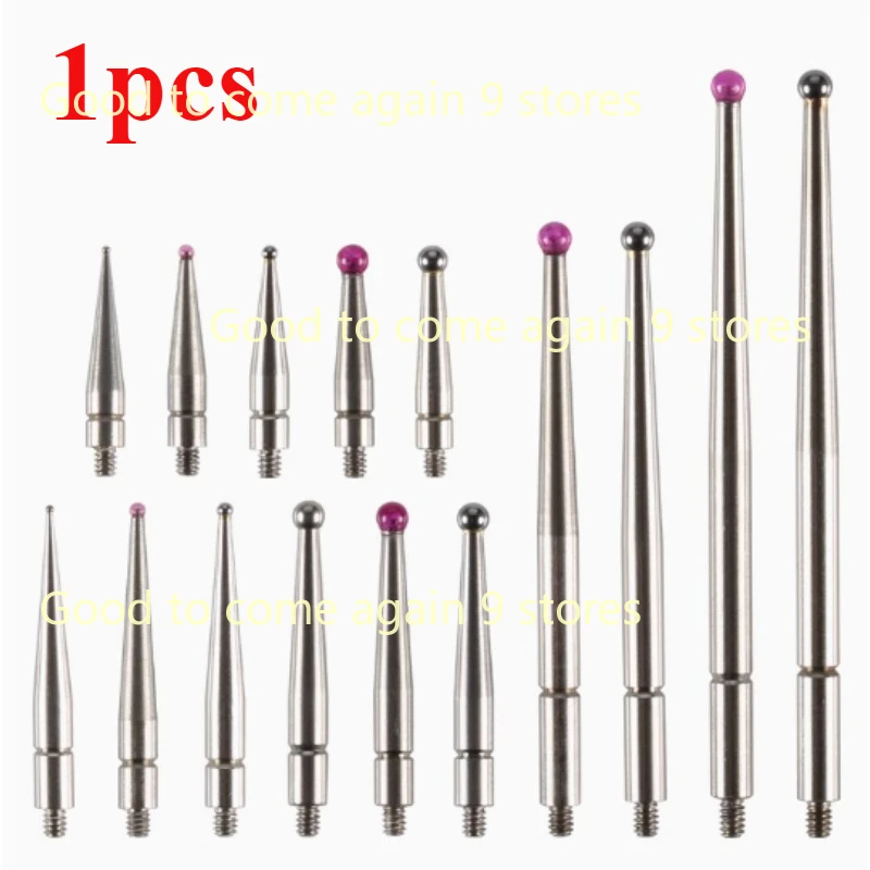 Neue M1,4 M1,6 M1,8 M2 Gewinde 2mm Kopf OD 15mm/44.5mm Länge Rubin Kopf Pin Gauge mikrometer Spitze Hebel Messuhr Sonde Image