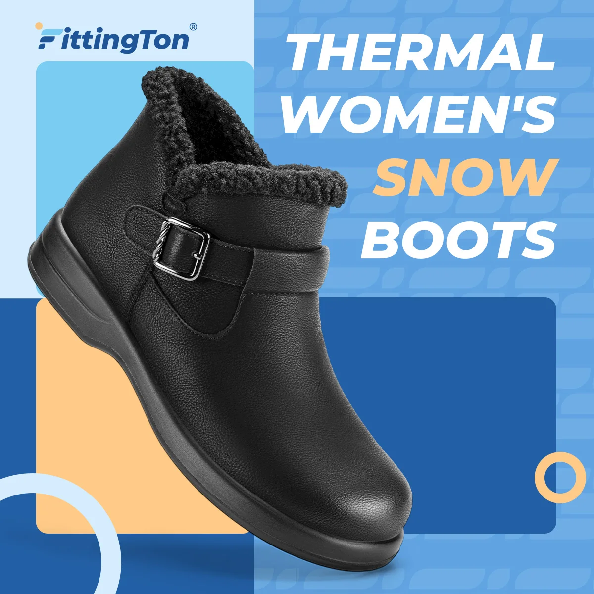 Damen-Schneestiefel, Winterschuhe für Damen, flache Sohle, warm, wasserabweisend, verdickt, isoliert, Damen-Freizeitschuhe, weicher Plüsch
