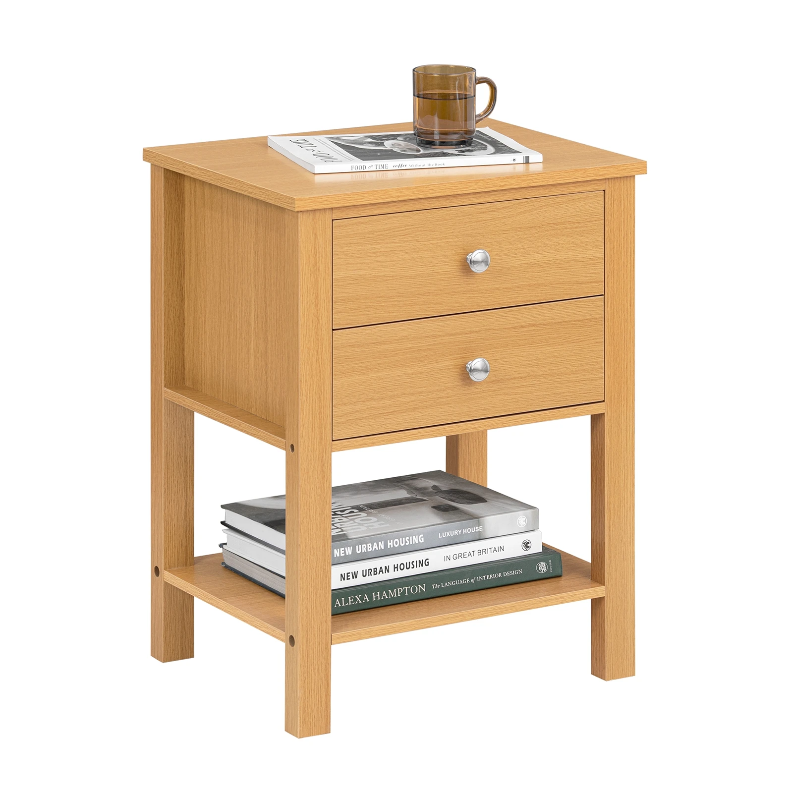 SoBuy FBT114 Nachttisch Boxspringbett Sofatisch Beistelltisch schmal Telefontisch Nachtschrank Nachtkommode BHT ca. 45x60x35cm