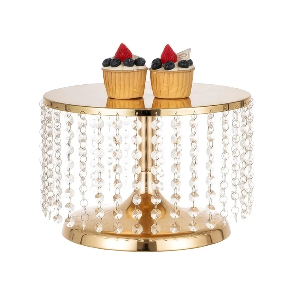 Tortenständer, Kristallperlen-Kuchenplatten für Desserttisch, Weihnachten, Hochzeit, Geburtstag, Dusche, Halloween Image