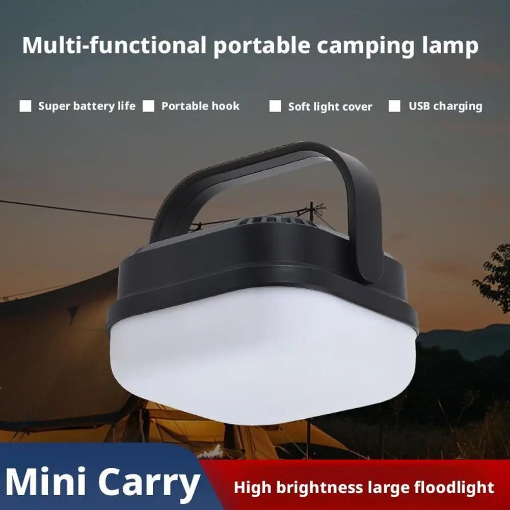 Tragbare Mini-Campinglampe für den Außenbereich, hängende Notbeleuchtung, drei Einstellungen, einstellbar, große Akkulaufzeit, 5 bis 8 Stunden