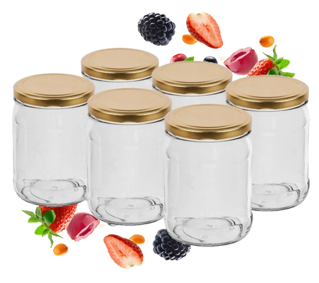 Glas für Konserven mit Schraubverschluss 500 ml 6 Stück Image