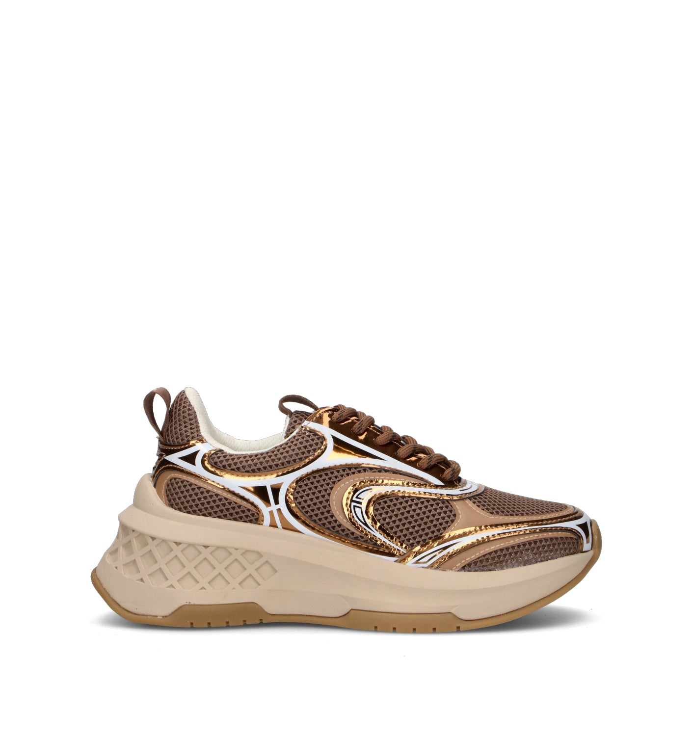 EMANUELLE VEE Sneaker donna bronzo in pelle