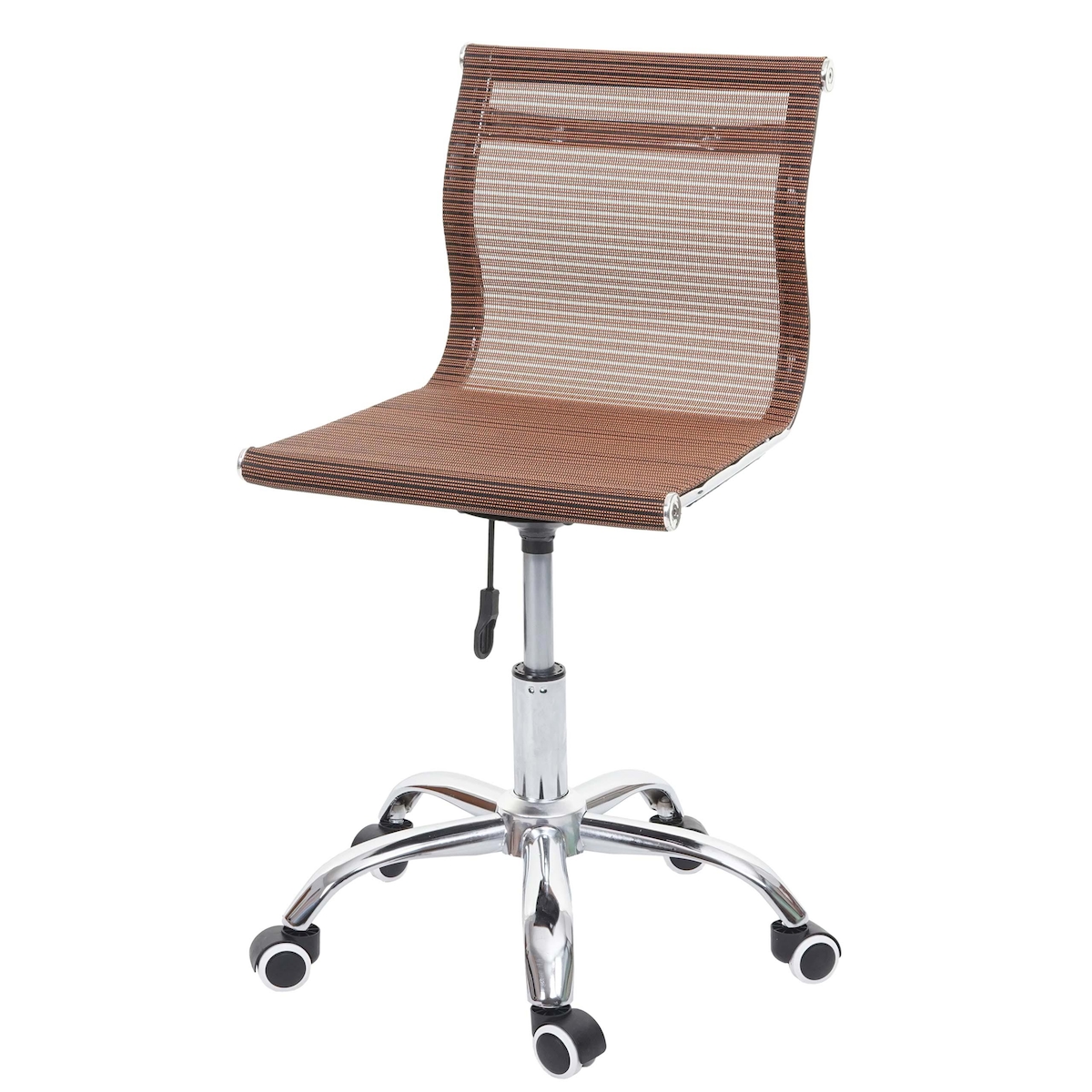 PROREGAL Bürostuhl | HxBxT 82x49x49 cm | Sitzhöhe 43cm | Netzbezug Stoff/Textil | Braun | Drehstuhl Schreibtischstuhl Computerstuhl Image