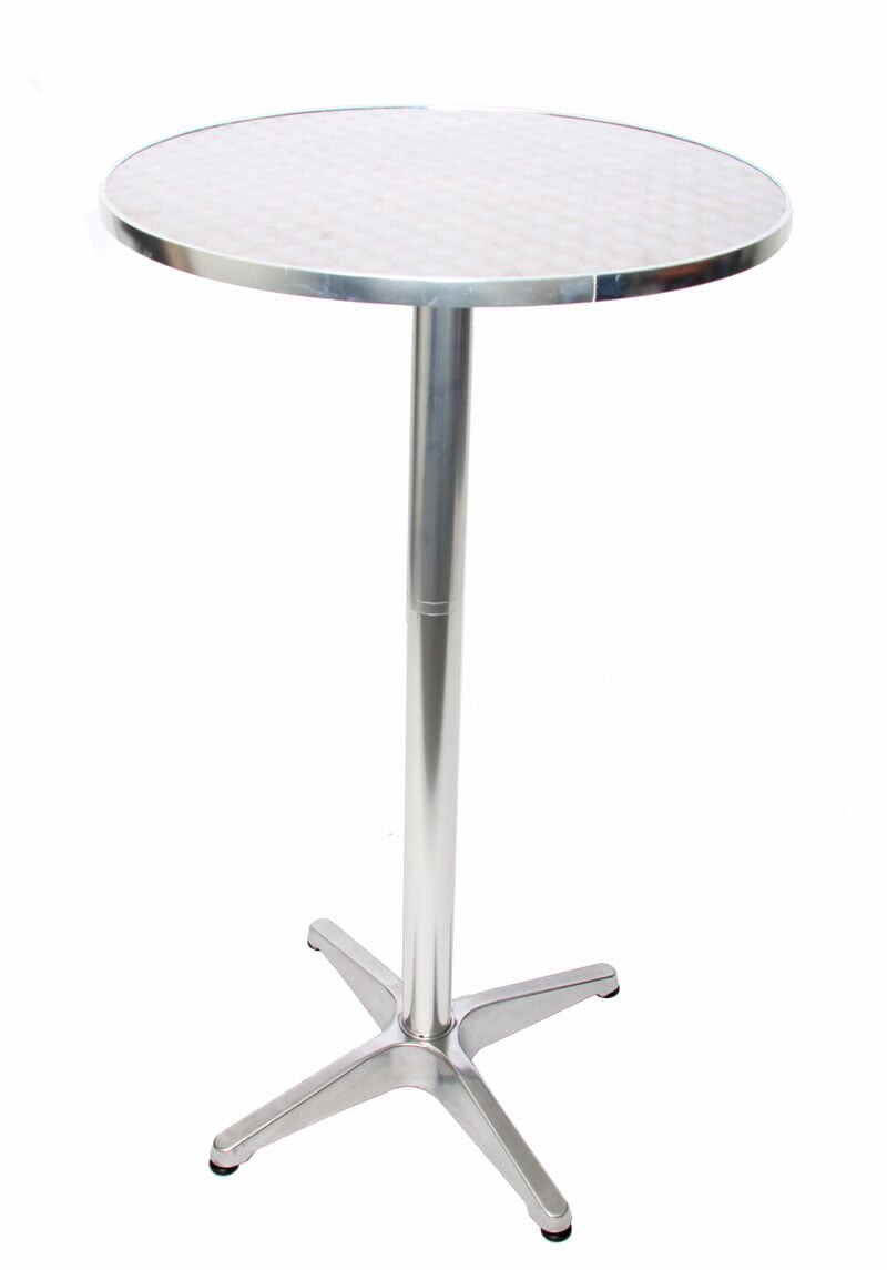 CHEFGASTRO 10er-Set Alu-Stehtisch | HxBxT 110x60x60 cm | höhenverstellbar 70/110cm Durchmesser=60cm | klappbar | Bistrotisch Image