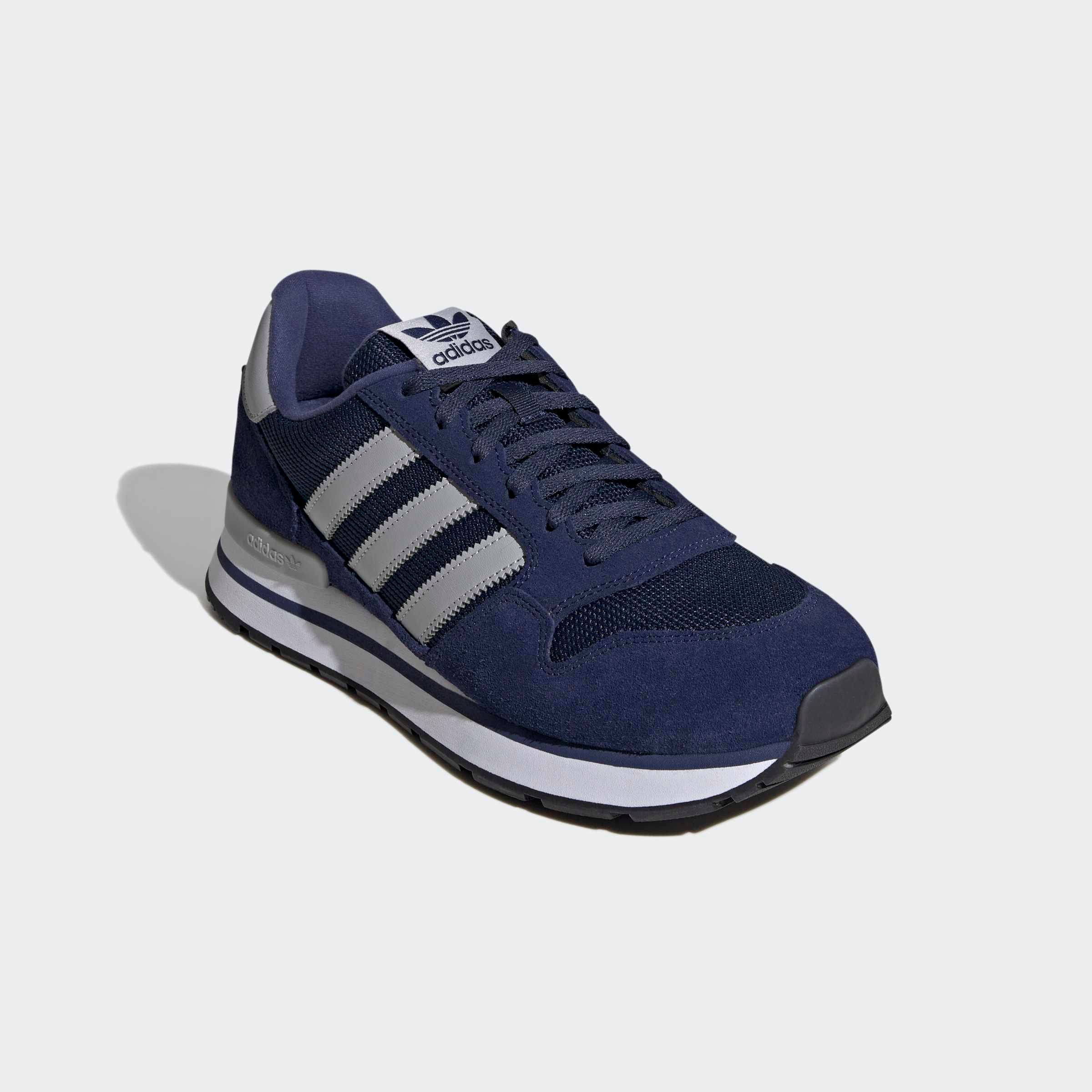 Sneaker ADIDAS ORIGINALS "ZX 600", Damen, Gr. 48, night indigo, grau two, cloud weiß, Leder, Textil, Schuhe Sneaker