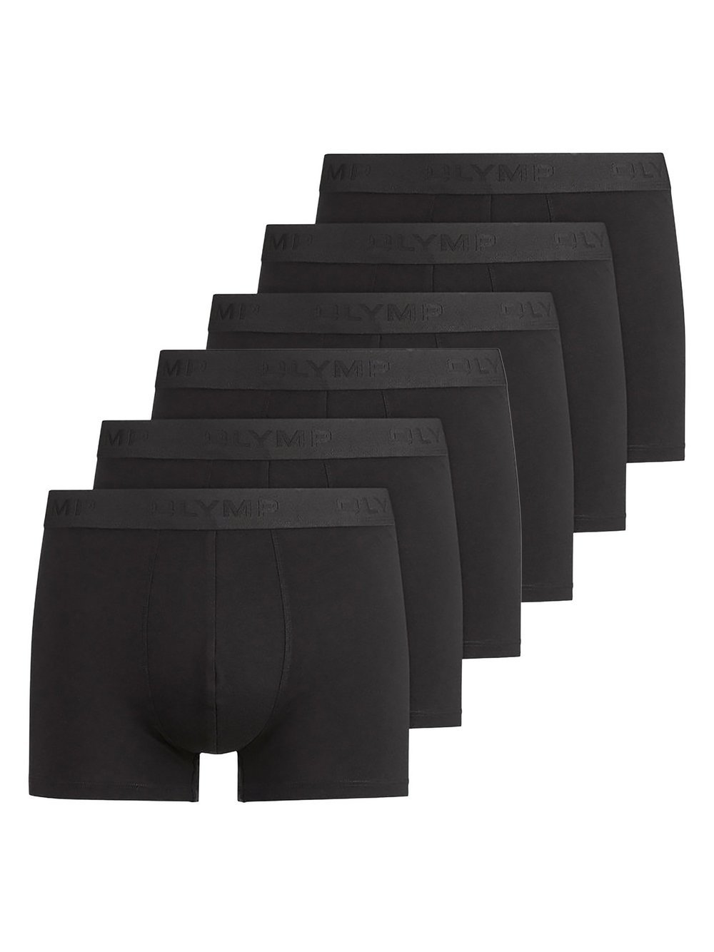 OLYMP Casual modern fit Boxershort 6er Pack Herren schwarz, XL Image